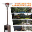 Nuu Garden 46000-BTU Brown Stainless Steel Floorstanding Liquid Propane Patio Heater
