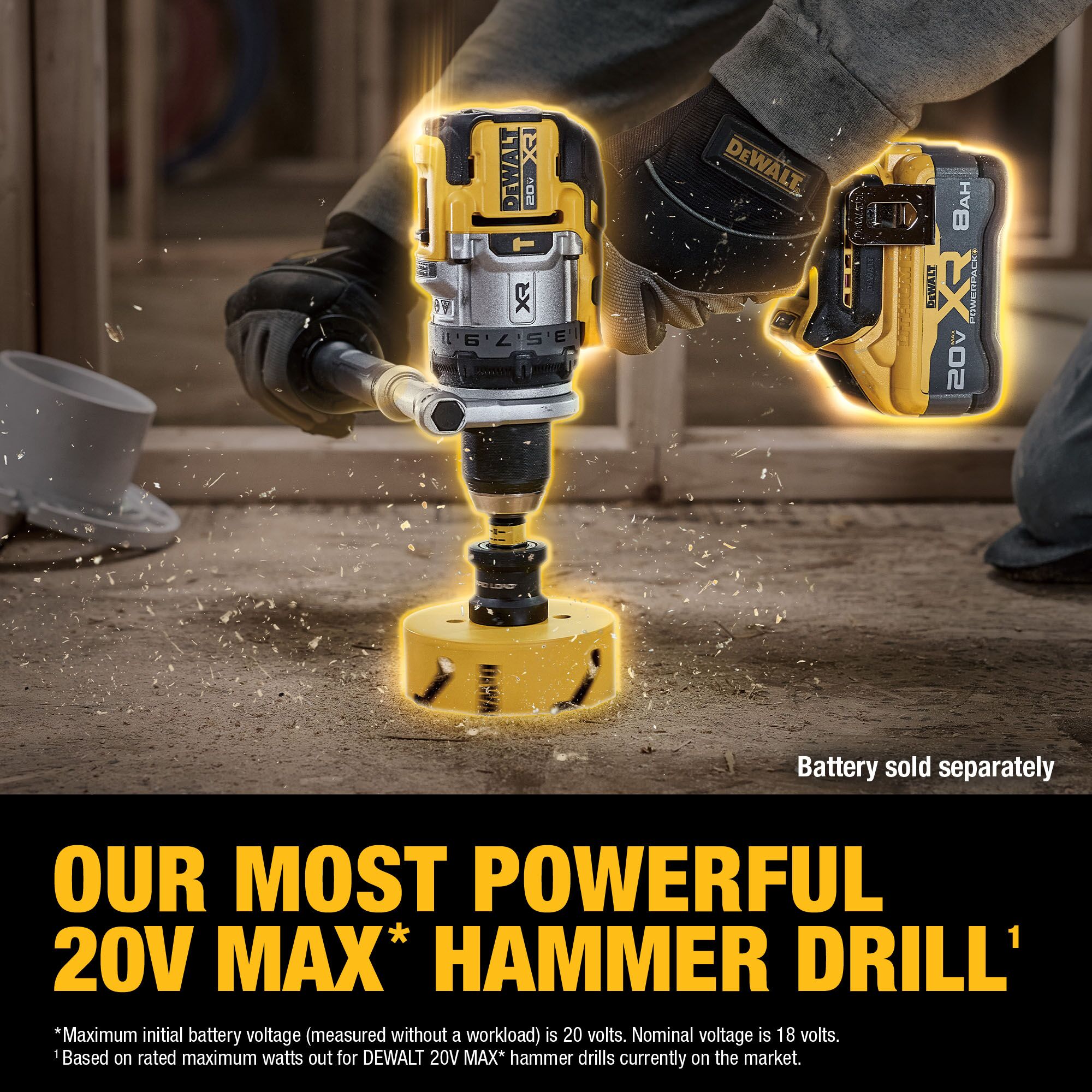DEWALT XR 1/2-in 20-volt Max Variable Brushless Cordless Hammer Drill (Charger Not Included) DEWALT XR 1/2-in 20-volt Max Variable Brushless Cordless Hammer Drill (Charger Not Included) - Image 17