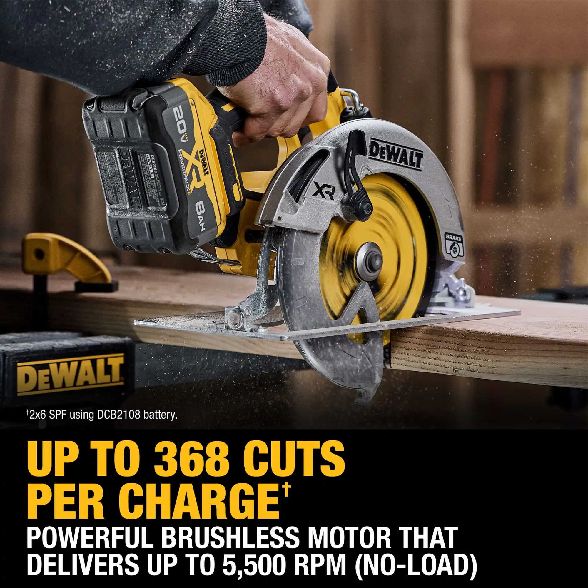 DEWALT XR 20-volt Max 7-1/4-in Brushless Cordless Circular Saw Kit (Battery & Charger Included) DEWALT XR 20-volt Max 7-1/4-in Brushless Cordless Circular Saw Kit (Battery & Charger Included) - Image 12