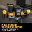DEWALT XR 1/4-in and 1/2-in 2.25-HP Variable Brushless Plunge Cordless Router (Battery and Charger Not Included)