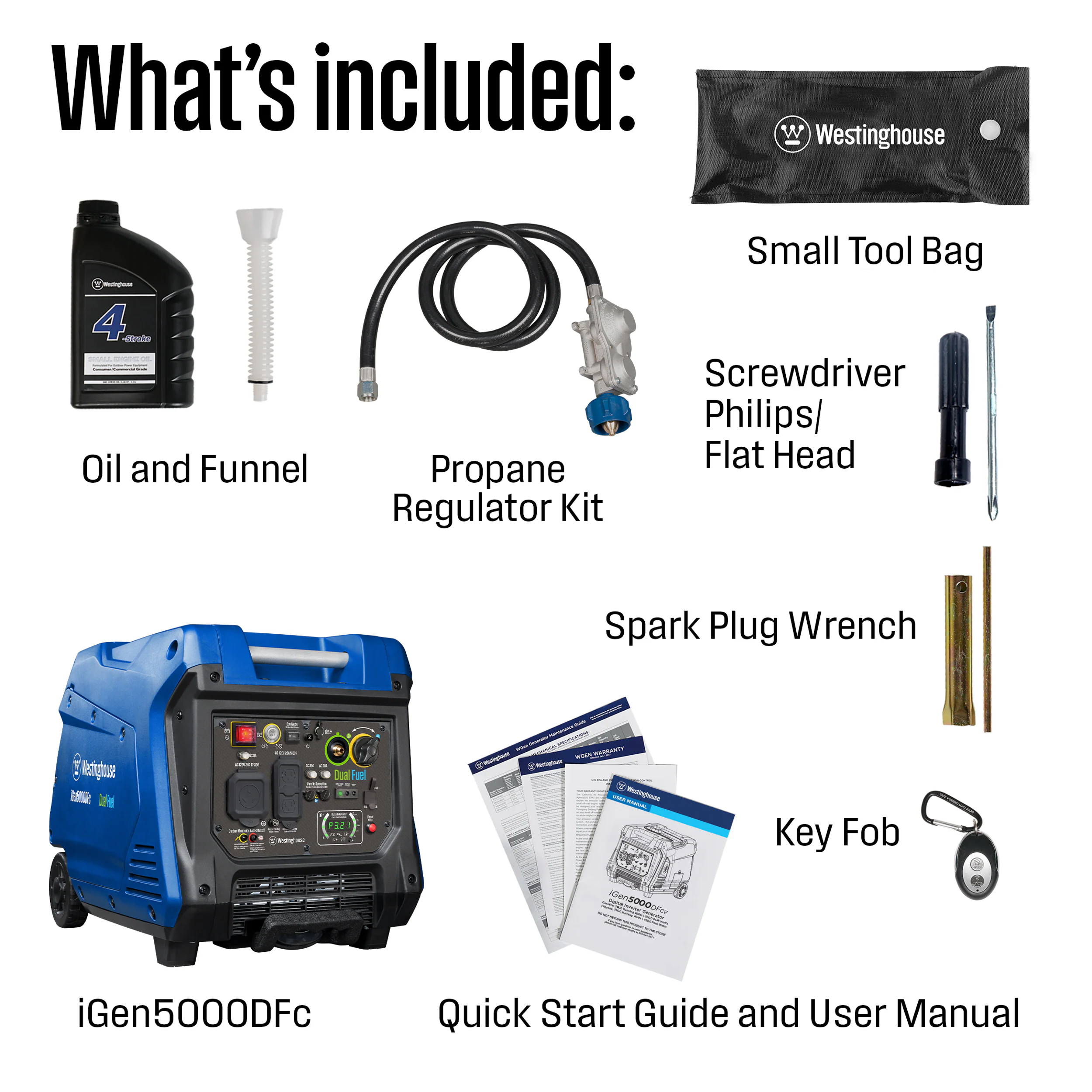 Westinghouse iGen5000DFc Remote Electric Start 5000-Watt Dual Fuel (Gasoline/Propane) Inverter Generator Westinghouse iGen5000DFc Remote Electric Start 5000-Watt Dual Fuel (Gasoline/Propane) Inverter Generator - Image 11
