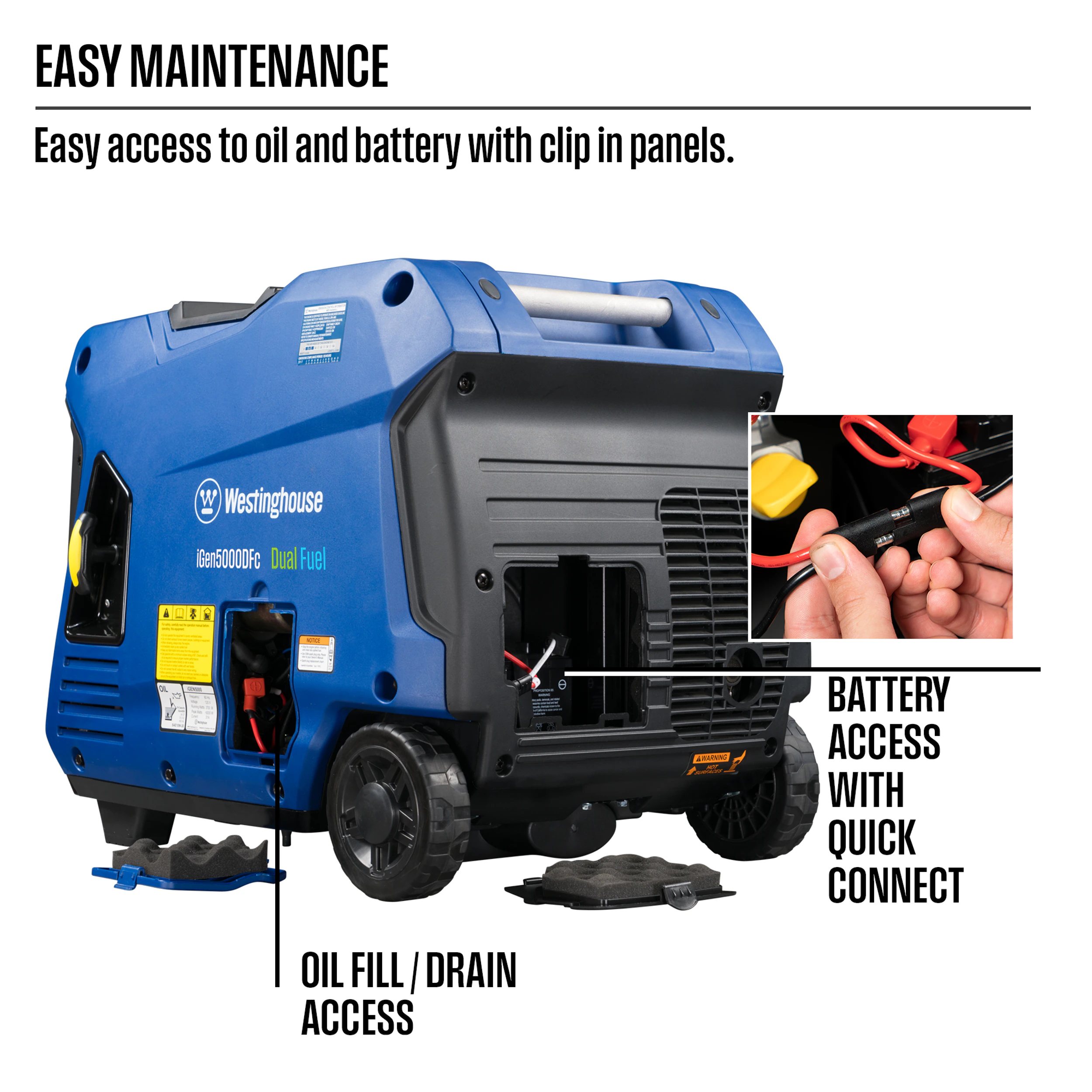 Westinghouse iGen5000DFc Remote Electric Start 5000-Watt Dual Fuel (Gasoline/Propane) Inverter Generator Westinghouse iGen5000DFc Remote Electric Start 5000-Watt Dual Fuel (Gasoline/Propane) Inverter Generator - Image 6