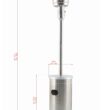 Master Forge 48000-BTU Stainless Steel Stainless Steel Floorstanding Liquid Propane Patio Heater