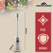 Master Forge 48000-BTU Stainless Steel Stainless Steel Floorstanding Liquid Propane Patio Heater