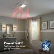 Broan PowerHeat 2-Sone 110-CFM Bright White Lighted Bathroom Fan and Heater
