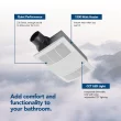 Broan PowerHeat 2-Sone 110-CFM Bright White Lighted Bathroom Fan and Heater