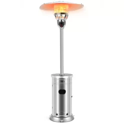 GZMR 48000-BTU Silver Stainless Steel Floorstanding Liquid Propane Patio Heater