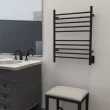 Amba Products Matte Black Hardwired Wall Mount Towel Warmer 25-in x 4.75-in x 32-in