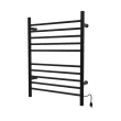 Amba Products Matte Black Hardwired Wall Mount Towel Warmer 25-in x 4.75-in x 32-in