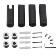 ANZZI Matte Black Plug-in Wall Mount Towel Warmer 23.75-in x 9.5-in x 39-in