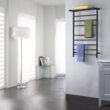 ANZZI Matte Black Plug-in Wall Mount Towel Warmer 23.75-in x 9.5-in x 39-in