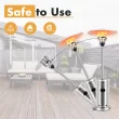 GZMR 48000-BTU Silver Stainless Steel Floorstanding Liquid Propane Patio Heater