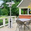 GZMR 48000-BTU Silver Stainless Steel Floorstanding Liquid Propane Patio Heater
