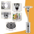 GZMR 48000-BTU Silver Stainless Steel Floorstanding Liquid Propane Patio Heater