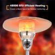 GZMR 48000-BTU Silver Stainless Steel Floorstanding Liquid Propane Patio Heater