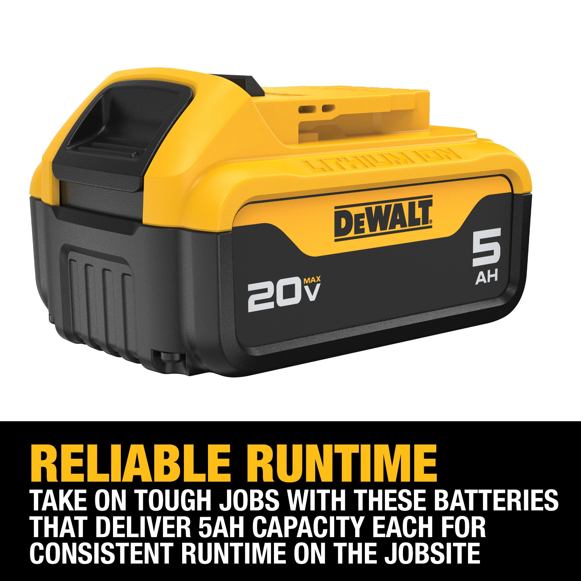 DEWALT 20-V 2-Pack Lithium-ion Battery and Charger (5 Ah) DEWALT 20-V 2-Pack Lithium-ion Battery and Charger (5 Ah) - Image 9