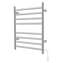 Kingston Brass Brushed Nickel Hardwired Wall Mount Towel Warmer 3.81-in x 22.75-in x 30.44-in