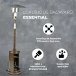 Four Seasons Courtyard 40000-BTU Bronze Stainless Steel Floorstanding Liquid Propane Patio Heater