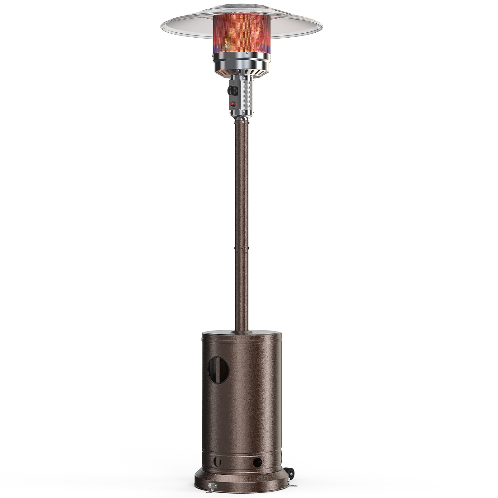 Mondawe 48000-BTU Brown Stainless Steel Floorstanding Liquid Propane Patio Heater Mondawe 48000-BTU Brown Stainless Steel Floorstanding Liquid Propane Patio Heater