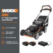 WORX Nitro Power Share Dual Blade 40-volt 21-in Cordless Self-propelled Lawn Mower 5 Ah (2-Batteries and Charger Included)
