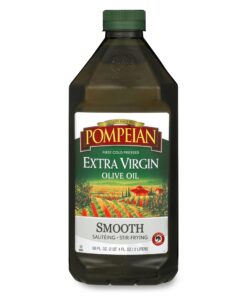 Pompeian Smooth Extra Virgin Olive Oil, First Cold Pressed, Mild and Delicate Flavor, 68 Fl Oz, Single Bottle