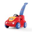 Step2 Push Around Buggy Kids Push Car, Ride On Toy, Stroller Substitute, Includes Seat Belt & Horn, Made of Durable Plastic, Red