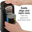 Hamilton Beach Smooth Touch Electric Automatic Can Opener Easy Push Down Lever, For All Standard-Size and Pop-Top, Black