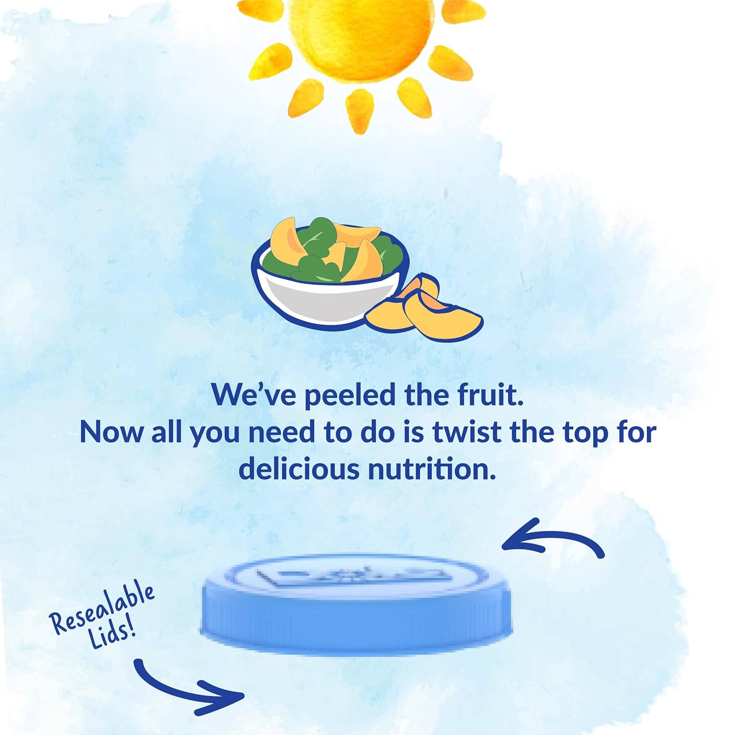 Dole Fruit Jars, Yellow Cling Sliced Peaches in 100% Fruit Juice, Gluten Free, Pantry Staples, 23.5 Oz Resealable Jars, (Pack of 8) Dole Fruit Jars, Yellow Cling Sliced Peaches in 100% Fruit Juice, Gluten Free, Pantry Staples, 23.5 Oz Resealable Jars, (Pack of 8) - Image 5
