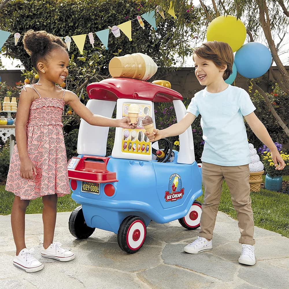 Little Tikes Cozy Ice Cream Truck, Coupe Ride On Car, Kid and Parent Powered, Truck Music, Including Accessories Little Tikes Cozy Ice Cream Truck, Coupe Ride On Car, Kid and Parent Powered, Truck Music, Including Accessories - Image 5