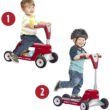 Radio Flyer Scoot 2 Scooter, Toddler Scooter or Ride On, For Kids Ages 1–4 Years, Red Ride On Toy, Large