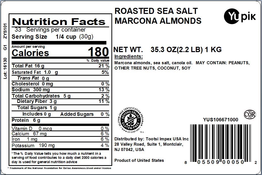 Yupik Nuts Roasted Sea Salt Marcona Almonds, 2.2 lb, Pack of 1 Yupik Nuts Roasted Sea Salt Marcona Almonds, 2.2 lb, Pack of 1 - Image 8