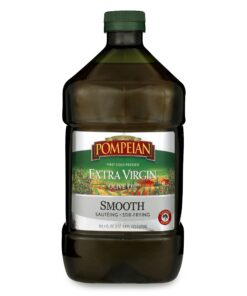 Pompeian Smooth Extra Virgin Olive Oil, First Cold Pressed, Mild and Delicate Flavor, Naturally Gluten Free, 101 Fl Oz., Single Bottle