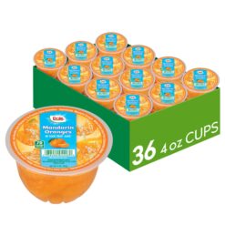Dole Fruit Bowls Mandarin Oranges in 100% Juice Snacks, 4oz 36 Total Cups, Gluten & Dairy Free, Bulk Lunch Snacks for Kids & Adults