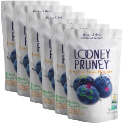 Looney Pruney Organic Pitted Dried Prunes for the Entire Family, No Added Sugar & No Preservatives (6 pack)