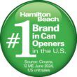 Hamilton Beach Smooth Touch Electric Automatic Can Opener Easy Push Down Lever, For All Standard-Size and Pop-Top, Black