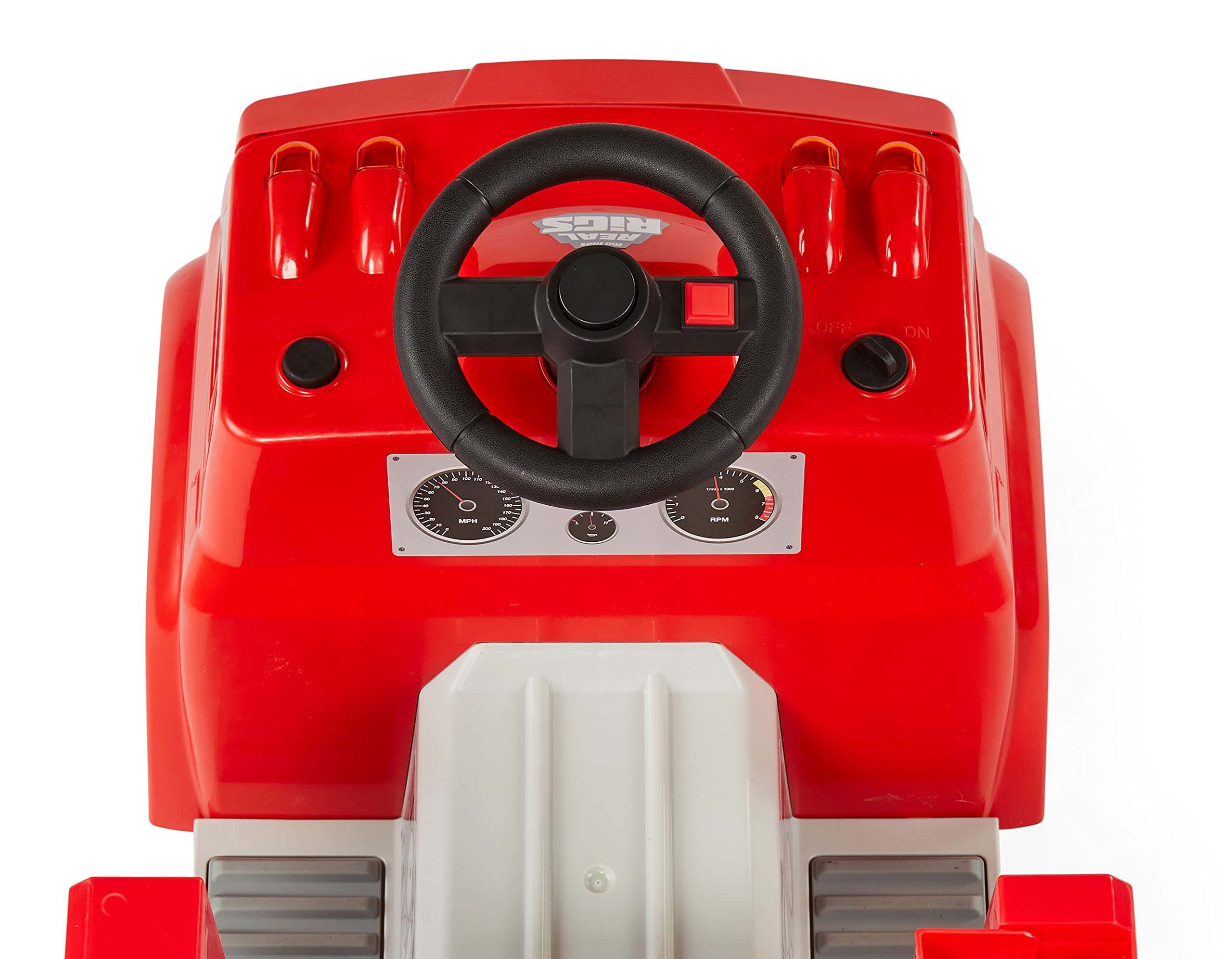 Kid Trax Real Rigs Toddler Fire Truck Interactive Ride On Toy, Kids Ages 1.5-4 Years, 6 Volt Battery and Charger, Sound Effects, Red, Large Kid Trax Real Rigs Toddler Fire Truck Interactive Ride On Toy, Kids Ages 1.5-4 Years, 6 Volt Battery and Charger, Sound Effects, Red, Large - Image 4