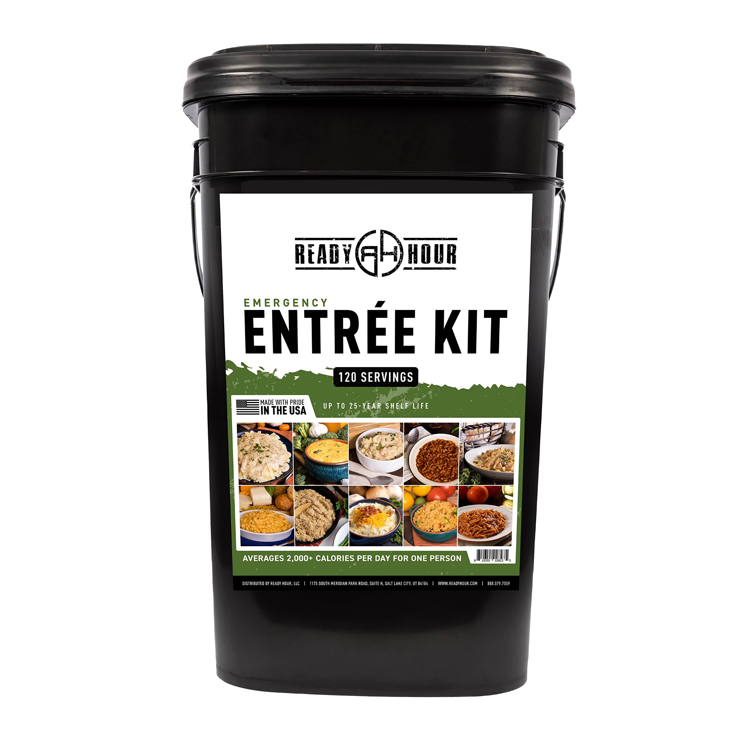 Ready Hour Emergency Meal Entrées, Real Non-Perishable Meals, 25-Year Shelf Life, Portable Flood-Safe Container, 120 Servings Ready Hour Emergency Meal Entrées, Real Non-Perishable Meals, 25-Year Shelf Life, Portable Flood-Safe Container, 120 Servings