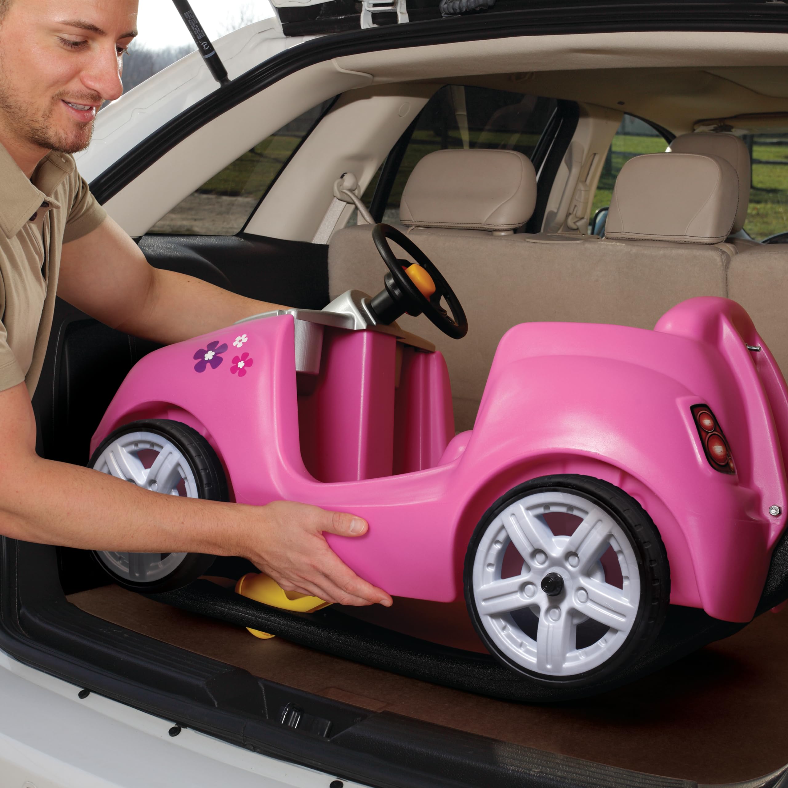 Step2 Whisper Ride II Ride On Push Toy Car, Pink – Ride On Car with Included Seat Belt, Easy Storage and Transport Step2 Whisper Ride II Ride On Push Toy Car, Pink – Ride On Car with Included Seat Belt, Easy Storage and Transport - Image 4
