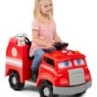 Kid Trax Real Rigs Toddler Fire Truck Interactive Ride On Toy, Kids Ages 1.5-4 Years, 6 Volt Battery and Charger, Sound Effects, Red, Large Kid Trax Real Rigs Toddler Fire Truck Interactive Ride On Toy, Kids Ages 1.5-4 Years, 6 Volt Battery and Charger, Sound Effects, Red, Large