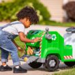 Kid Trax Real Rigs Toddler Recycling Truck Interactive Ride On Toy, Kids Ages 1.5-4 Years, 6 Volt Battery and Charger, Green Kid Trax Real Rigs Toddler Recycling Truck Interactive Ride On Toy, Kids Ages 1.5-4 Years, 6 Volt Battery and Charger, Green
