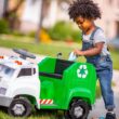 Kid Trax Real Rigs Toddler Recycling Truck Interactive Ride On Toy, Kids Ages 1.5-4 Years, 6 Volt Battery and Charger, Green Kid Trax Real Rigs Toddler Recycling Truck Interactive Ride On Toy, Kids Ages 1.5-4 Years, 6 Volt Battery and Charger, Green