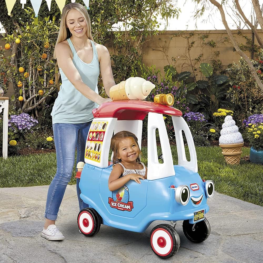 Little Tikes Cozy Ice Cream Truck, Coupe Ride On Car, Kid and Parent Powered, Truck Music, Including Accessories Little Tikes Cozy Ice Cream Truck, Coupe Ride On Car, Kid and Parent Powered, Truck Music, Including Accessories - Image 3