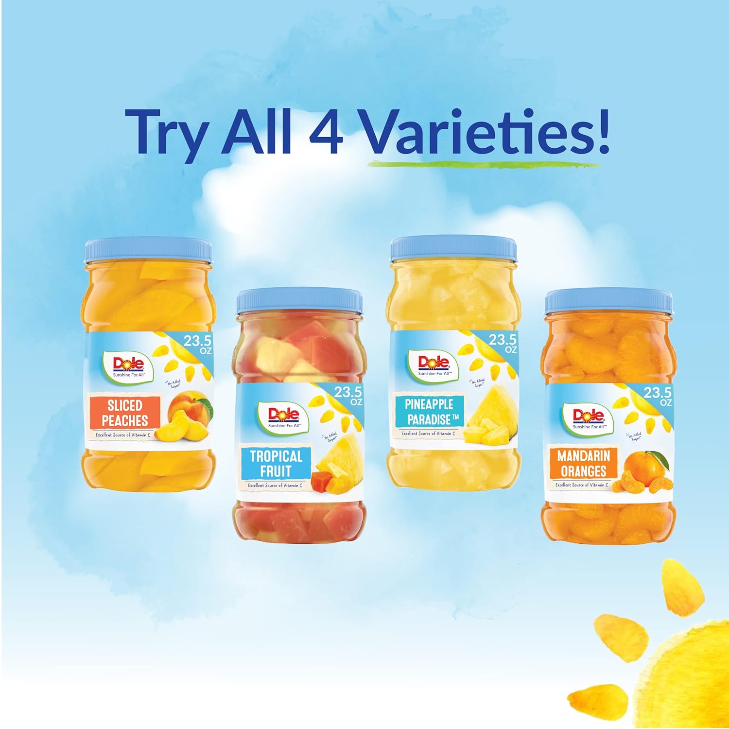 Dole Fruit Jars, Yellow Cling Sliced Peaches in 100% Fruit Juice, Gluten Free, Pantry Staples, 23.5 Oz Resealable Jars, (Pack of 8) Dole Fruit Jars, Yellow Cling Sliced Peaches in 100% Fruit Juice, Gluten Free, Pantry Staples, 23.5 Oz Resealable Jars, (Pack of 8) - Image 3