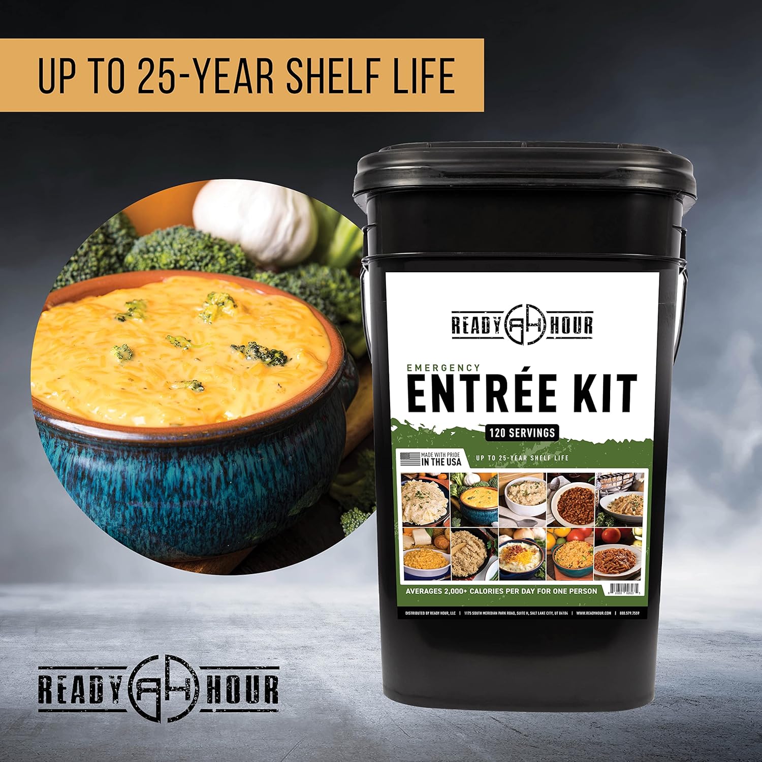 Ready Hour Emergency Meal Entrées, Real Non-Perishable Meals, 25-Year Shelf Life, Portable Flood-Safe Container, 120 Servings Ready Hour Emergency Meal Entrées, Real Non-Perishable Meals, 25-Year Shelf Life, Portable Flood-Safe Container, 120 Servings - Image 4