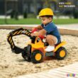 Play22 Toy Tractors for Kids Ride On Excavator - Music Sounds Digger Scooter Bulldozer Includes Helmet with Rocks