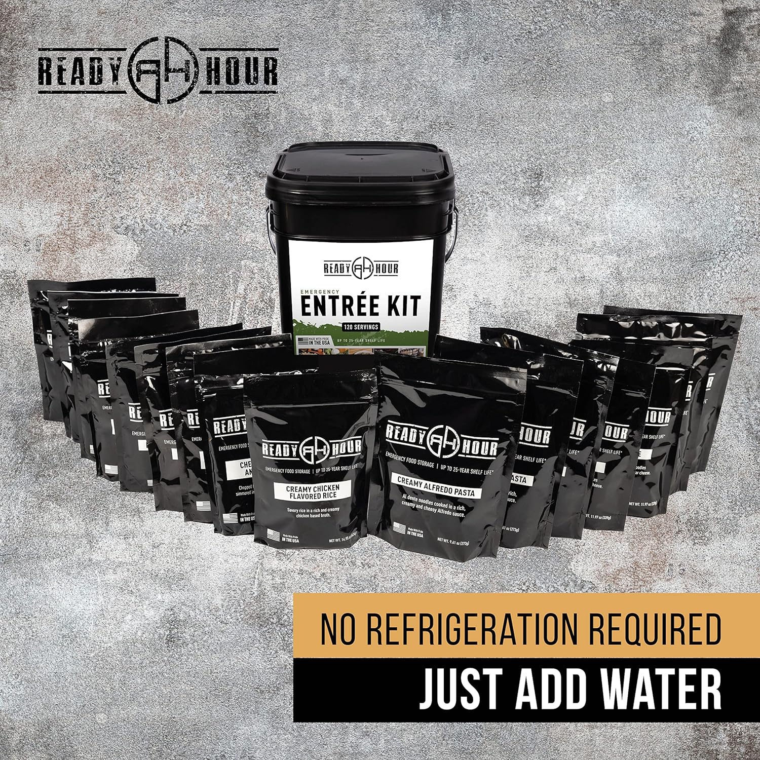 Ready Hour Emergency Meal Entrées, Real Non-Perishable Meals, 25-Year Shelf Life, Portable Flood-Safe Container, 120 Servings Ready Hour Emergency Meal Entrées, Real Non-Perishable Meals, 25-Year Shelf Life, Portable Flood-Safe Container, 120 Servings - Image 3