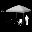 DSG 12'x12' Straight Leg Canopy - Grey