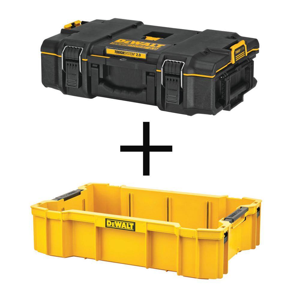 DEWALT TOUGHSYSTEM 2.0 22 in. Small Tool Box and TOUGHSYSTEM 2.0 Deep Tool Tray DEWALT TOUGHSYSTEM 2.0 22 in. Small Tool Box and TOUGHSYSTEM 2.0 Deep Tool Tray