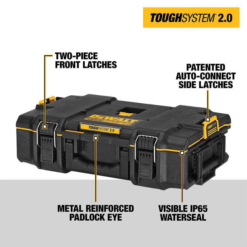 DEWALT TOUGHSYSTEM 2.0 22 in. Small Tool Box and TOUGHSYSTEM 2.0 Deep Tool Tray DEWALT TOUGHSYSTEM 2.0 22 in. Small Tool Box and TOUGHSYSTEM 2.0 Deep Tool Tray - Image 2