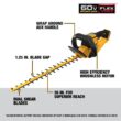 DEWALT DCHT870B FLEXVOLT 60V MAX 26 in. Brushless Cordless Battery Powered Hedge Trimmer (Tool Only) DEWALT DCHT870B FLEXVOLT 60V MAX 26 in. Brushless Cordless Battery Powered Hedge Trimmer (Tool Only)